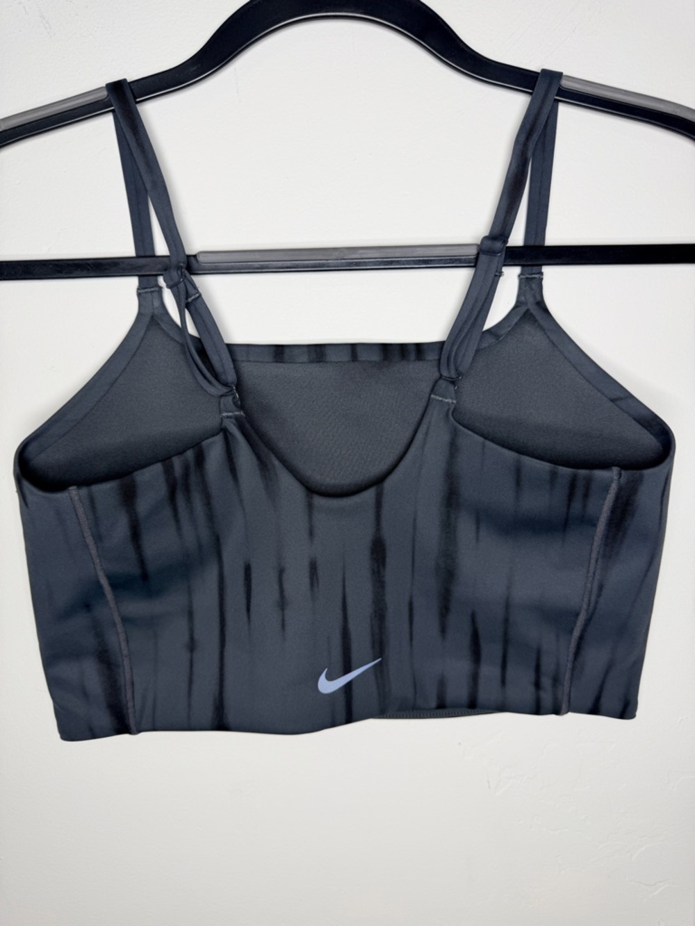 Nike Women’s One Light Support Lightly Lined Longline Printed Sports Bra Grey M - Picture 3 of 5